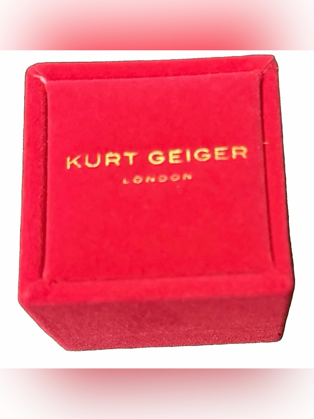 Kurt Geiger Gold-Tone Heart Ring with Blue Pink Yellow Crystals - Picture 5 of 5